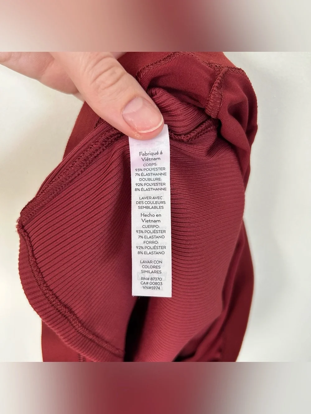 Alo Yoga Alosoft Ribbed Chic Bra Tank Top Red Size Extra Small